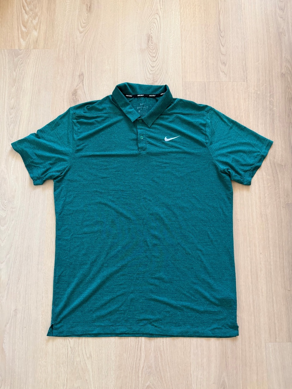 Nike Men’s Teal Performance Polo with White Swoosh